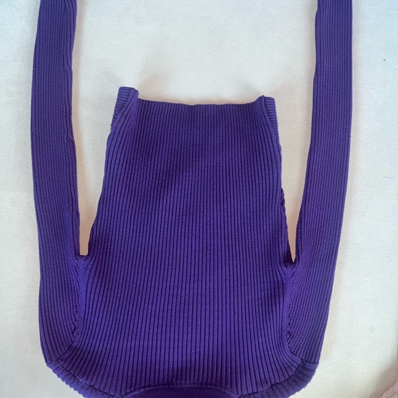 Purple Ribbed Knit Top - Picture 3 of 4